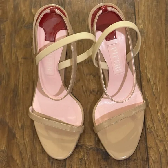 NIB Piferi Nude Caramel Fantasia Strappy Heels Sandals - Picture 4 of 7